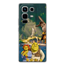 Друкований чохол з принтом Шрек для Infinix Note 50 Pro – Шрек і Фіона