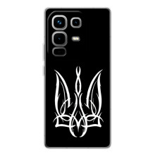 Чехол с украинским гербом на Infinix Note 50 Pro – Герб на черном