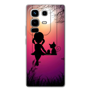 Девчачий Чехол для Infinix Note 50 Pro – На качели