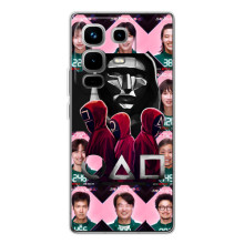 Чехол Гра в кальмара для Infinix Note 50 Pro – Персонажи игры кальмара