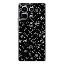 Новогодние, Праздничные Чехлы для Infinix Note 50 Pro - 2024 год (Новогодний фон)