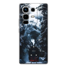 Новогодние, Праздничные Чехлы для Infinix Note 50 Pro - 2024 год (Зимний поезд)