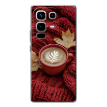 Чехол с уникальным дизайном «Осень с кофе» для Infinix Note 50 Pro – Кофе на пледе