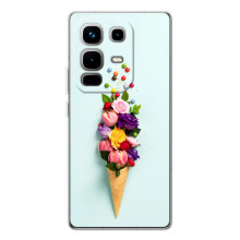 Чехлы с тематикой "ЦВЕТЫ" на Infinix Note 50 Pro (Цветок-мороженное)