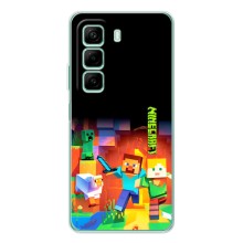 Чехлы для Infinix Note 50 Pro (Персонажи Майн Крафт) (Герой Майнкрафт)