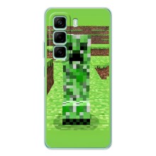 Чехлы для Infinix Note 50 Pro (Персонажи Майн Крафт) (Крипер 2)