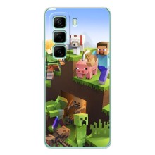 Чехлы для Infinix Note 50 Pro (Персонажи Майн Крафт) (Майн-крафт)
