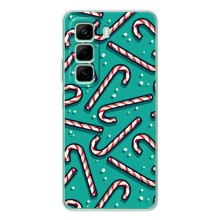 Силиконовый бампер на рождество для Infinix Note 50 Pro (Леденцы)