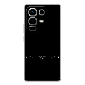 Силиконовый бампер с картинкой машины на Infinix Note 50 Pro (Силует Audi)