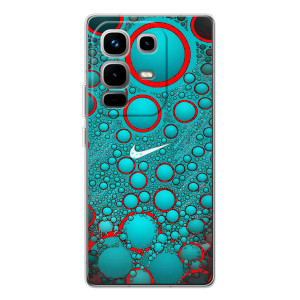 Силиконовый Чехол на Infinix Note 50 Pro с картинкой Nike – Найк зеленый