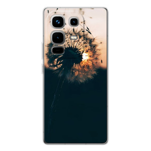 Силиконовый Чехол с одуванчиками на Infinix Note 50 Pro – Красивый одуванчик
