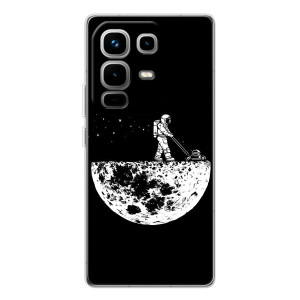 Силіконовый Чохол з принтом "Космонавти" на Infinix Note 50 Pro – Космонавт