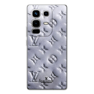 Текстурный Чехол Louis Vuitton для Ноут 50 Про – Белый ЛВ