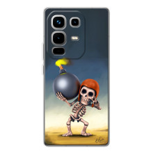 Чохол з героями Клеш Рояль для Infinix Note 50 Pro – Скелет із бомбою