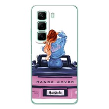 Силиконовый Чехол на Infinix Note 50 Pro с картинкой Стильных Девушек (Девушка на машине)