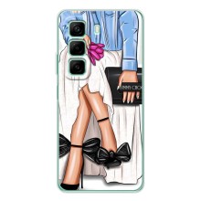 Силиконовый Чехол на Infinix Note 50 Pro с картинкой Стильных Девушек (Мода)