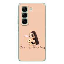 Силиконовый Чехол на Infinix Note 50 Pro с картинкой Стильных Девушек (С собакой)