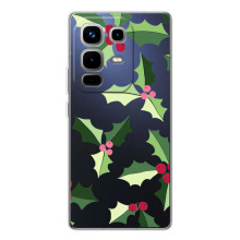 Зимні Чохли для Ноте 50 Про - прозорий фон (Різдвяний фон)