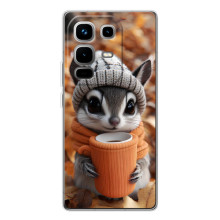 Печатный чехол «Зверята с кофе» для Infinix Note 50 Pro