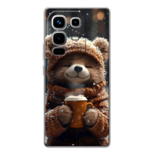 Печатный чехол «Зверята с кофе» для Infinix Note 50 Pro – Мишка с кофе