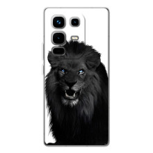 Чехлы с картинками животных Infinix Note 50 (Черный ЛЕВ)
