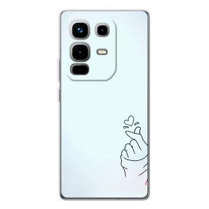 Чехлы (Знак сердечка) на Infinix Note 50 – Сердце на голубом