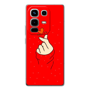 Чехлы (Знак сердечка) на Infinix Note 50 – Сердце на красном