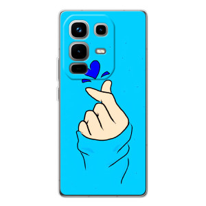 Чехлы (Знак сердечка) на Infinix Note 50 – Сердце на синем