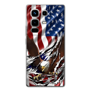 Чехол Флаг USA для Infinix Note 50 – Флаг USA