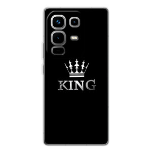 Чехол (Корона на чёрном фоне) для Ноут 50 – KING