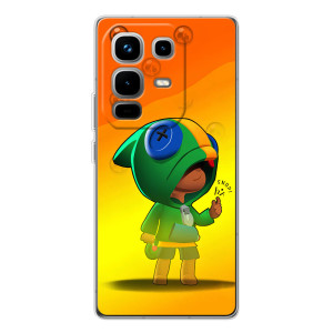 Чехол Бравл Старс для Infinix Note 50 – LEON в кофте