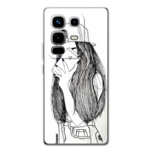 Чехол с печатью для Infinix Note 50 - (Мода) (AlphaPrint) (Фото девочки)