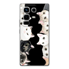 Чехол на Ноте 50 с Котами (VPrint) (Взгляд котов)