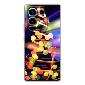 Чохол новорічна ялинка на Infinix Note 50 – Гірлянди