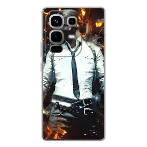 Силиконовый чехол с картинкой "Герой Pubg" на Infinix Note 50 – Man Пубг