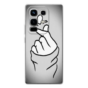 Чехол с принтом для Infinix Note 50 (AlphaPrint - Знак сердечка)
