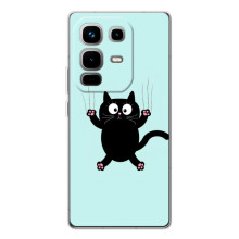 Чехол с принтом для Infinix Note 50 (AlphaPrint) Модные коты (Падающий кот)