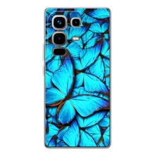 Чехол с принтом для Ноте 50 - (Прикольные) (AlphaPrint) (Синие бабочки)