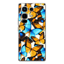 Чехол с принтом для Ноте 50 - (Прикольные) (AlphaPrint) (Яркие бабочки)