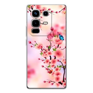 Чохол з картинкою Сакури на Infinix Note 50 – Метелики на сакурі