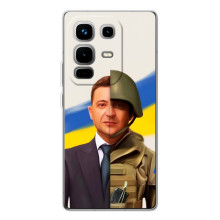 Чехол для Infinix Note 50 (AlphaPrint - с принтом Зеленского) (Зеленский солдат)