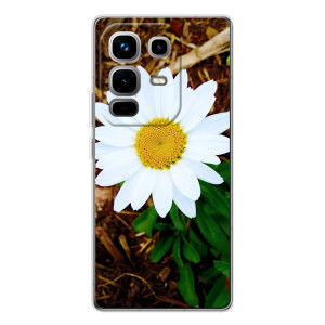 Чехол с ромашками на Infinix Note 50 – Белая ромашка