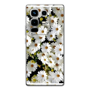 Чехол с ромашками на Infinix Note 50 – Рамка в ромашках