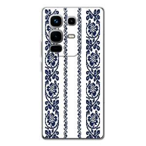 Силиконовый Чехол на Infinix Note 50 с картинкой Вышиванки – Синяя вышиванка
