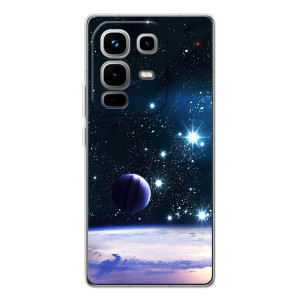 Чехол (ТПУ) с планетами на Infinix Note 50 – Космический вид