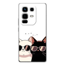 Чехол с рисунком кот на Infinix Note 50 (Коты в очках)
