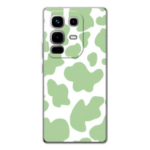 Чохол з принтом корови на Ноте 50 (Зелений принт)