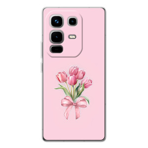 Чехол с розовым рисунком для Infinix Note 50