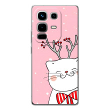 Новорічні Чохли для Ноте 50 (VPrint) (Зимовий кіт)