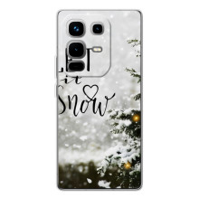 Новорічні, Святкові Чохли для Infinix Note 50 - 2024 год (Let it snow)